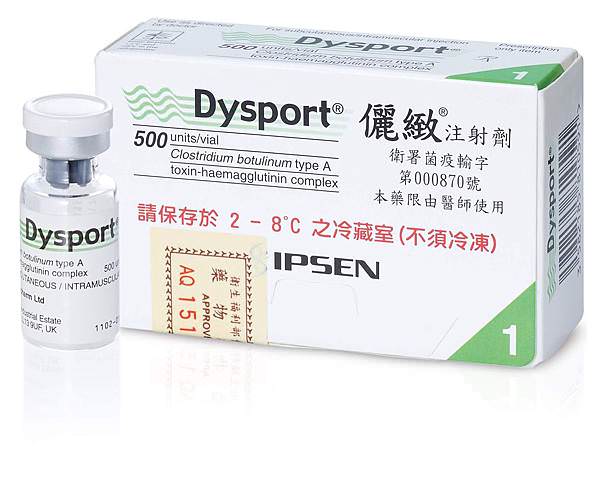 英國Dysport肉毒桿菌素的瓶裝照片.jpg