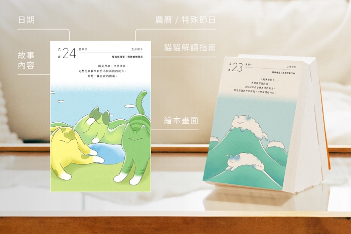 2026日曆錯過這本會後悔?預購破200萬的貓日曆折扣看這裡!結合動畫+心理學超圈粉 - 第21張圖 2026貓日曆推薦,365天讓日子過得像隻貓